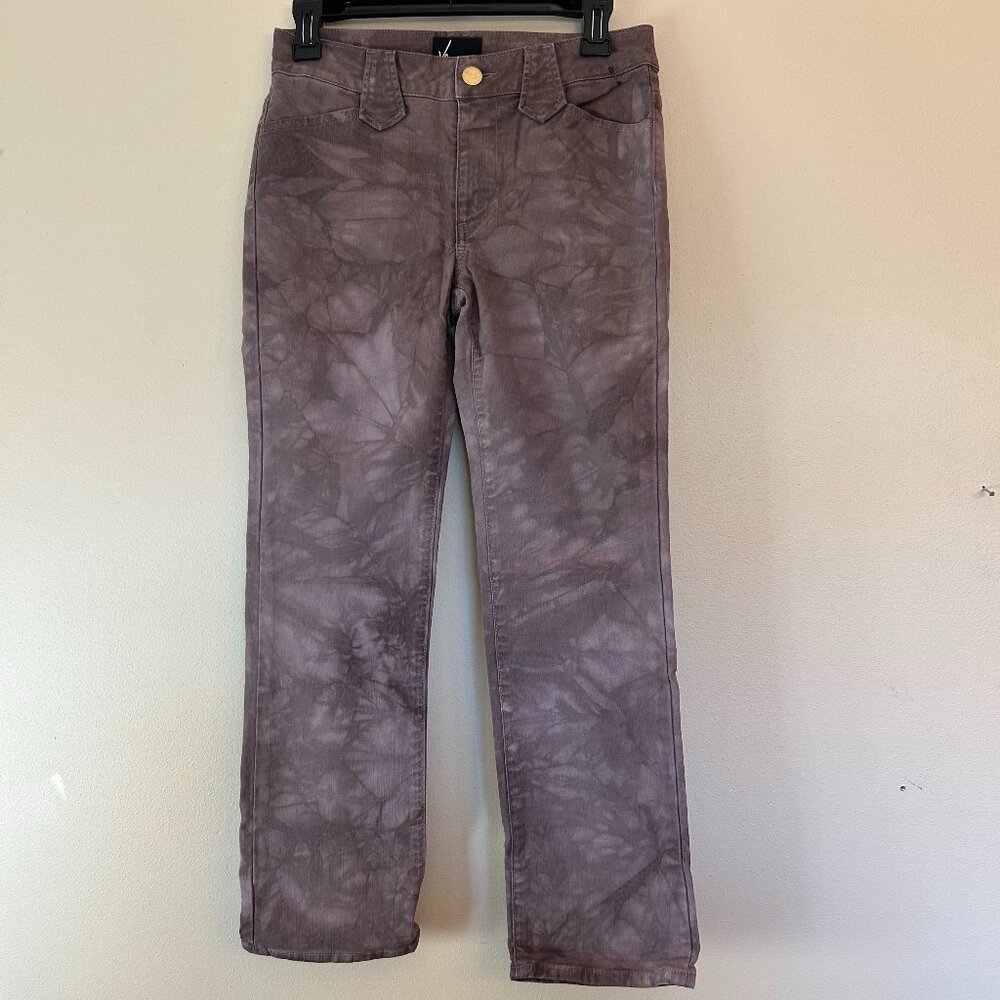 NWT Kate McHale Women Purple Gray Marbled Bootcut Pants Size 2